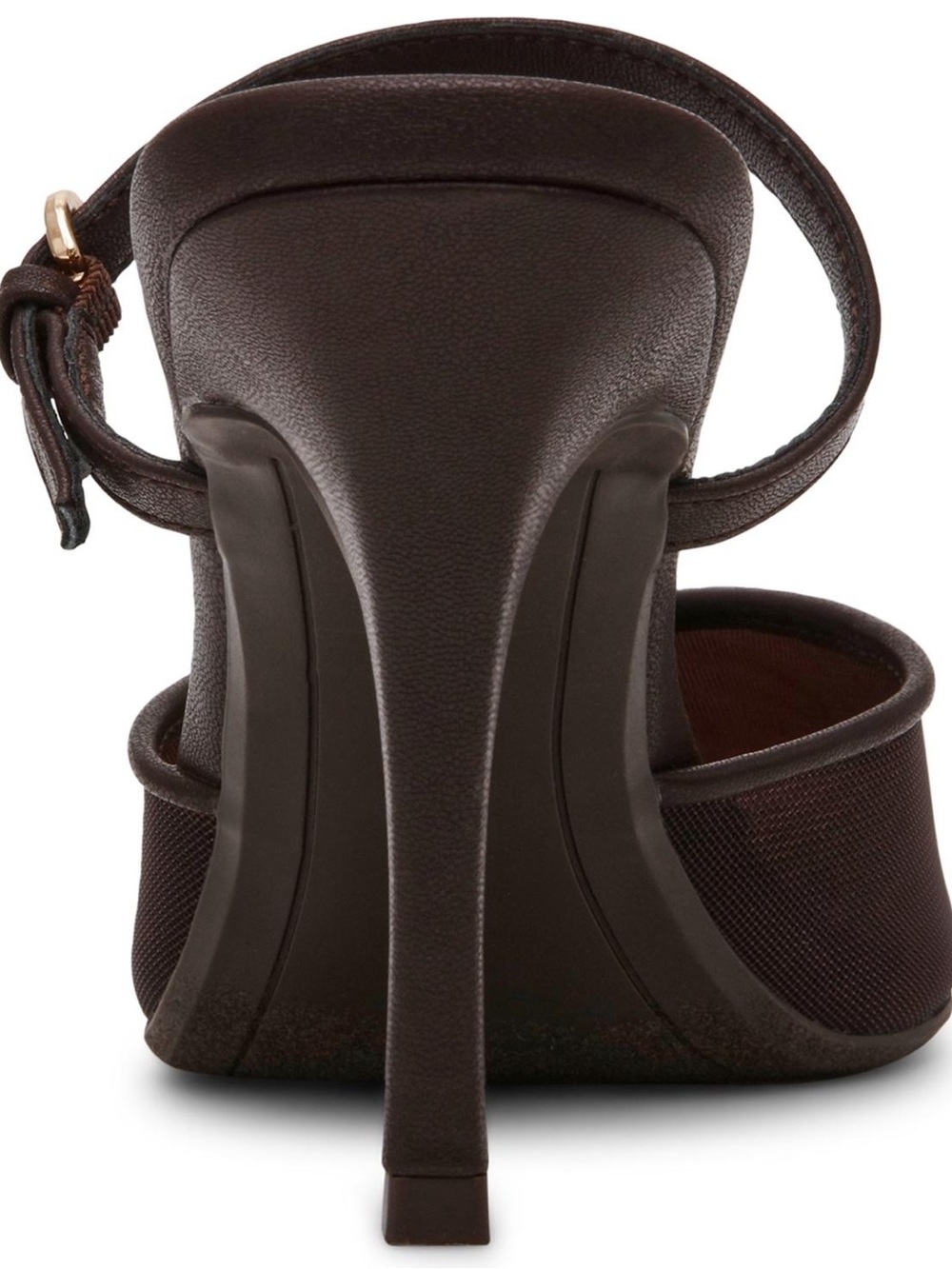 Dolce Vita Brown Mesh Pointed-Toe Heels with Strap - Picture 3 of 3